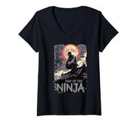 Mujer Camino del Ninja: Ropa, Ropa, Adolescente, niño, papá, mamá Camiseta Cuello V