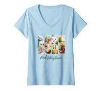 Mujer Caminos rurales me llevan a casa Camiseta Cuello V