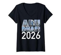 Mujer Camisa Abu Dhabi 2026 Camiseta Cuello V