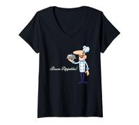 Mujer Camisa Buon Appetito Fun Chef Camiseta Cuello V