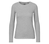 Mujer Camisa Comercio Justo Bio Algodón Manga Larga Cuello Redondo Jersey XS-XXL