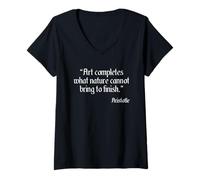 Mujer Camisa de Aristóteles sobre Arte Filosofía de Aristóteles sobre el Arte Camiseta Cuello V