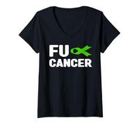 Mujer Camisa de cáncer de conducto biliar FU - Concientización sobre el cáncer de conducto biliar FU Camiseta Cuello V