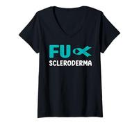 Mujer Camisa de Conciencia de la esclerodermia - Conciencia de la esclerodermia a la Mierda Camiseta Cuello V