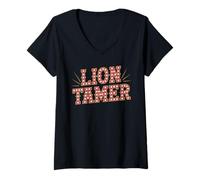 Mujer Camisa de domador de leones para hombre y mujer, disfraz de maestro de anillos Camiseta Cuello V