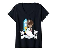 Mujer Camisa de primera comunión, regalo para niña, hija, afroamericana Camiseta Cuello V