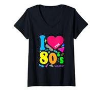 Mujer Camisa de Regalo para Mujeres, Hombres y niñas, con Texto en inglés I Love The 80's Shirt Camiseta Cuello V