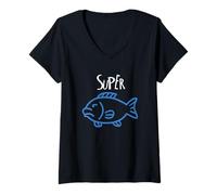 Mujer Camisa de Super Perch The Ultimate Catch para Cada ocasión Camiseta Cuello V