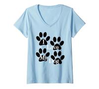 Mujer Camisa I Love My Dog Dueño de perro Camiseta Cuello V