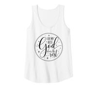 Mujer Camisa inspiradora de fe I Do My Best God Does The Rest Camiseta sin Mangas