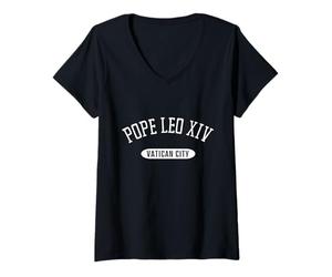 Mujer Camisa Papa León XIV Estilo Clásico Ciudad del Vaticano Papa León XIV Camiseta Cuello V