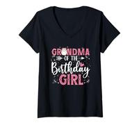 Mujer Camisa para niña de la abuela del cumpleaños, erizo, mamá, primera Camiseta Cuello V
