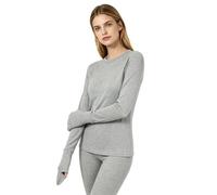 Mujer Camisa Que Cubre Toda La Mano Ropa Dormir Prevenir Comezón Gris M