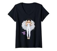 Mujer Camisa Sleepy Girl Era - Cozycore Kawaii Cute Soft Girl Anime Camiseta Cuello V