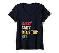 Mujer Camisa Sorry Can't Girls Trip Bye Camiseta Cuello V