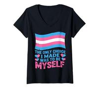 Mujer Camisa Trans Pride La única elección Que Hice fue yo Mismo Camiseta Cuello V