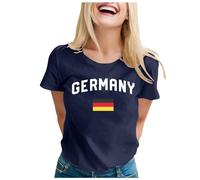 Mujer Camiseta 2026 Mujer Camiseta con Cuello en V, Manga Corta, Ajuste Holgado, Casual, Moda, Top Manga Corta Color Sólido Túnica Moda, marine, XXL