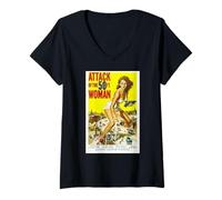 Mujer Camiseta Attack of The 50 Foot Woman Camiseta Cuello V