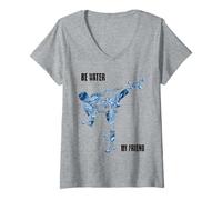 Mujer Camiseta Be Water My Friend - Regalos MMA Camiseta Cuello V