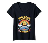 Mujer Camiseta Big Deck Energy Cruise Camiseta Cuello V