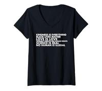Mujer Camiseta Black Lives Matter Kindness, Love Is Love Camiseta Cuello V
