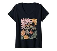 Mujer Camiseta Boho You Can Do Hard Things para el Primer día de Regreso a Clases Camiseta Cuello V