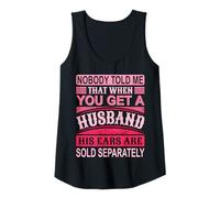 Mujer Camiseta cómica con frase divertida de Nobody Told Me con cita de esposa y orejas de esposo Camiseta sin Mangas