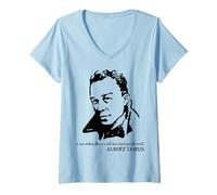 Mujer Camiseta con cita de Albert Camus Camiseta Cuello V