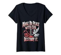 Mujer Camiseta Cristiana Religión Jesús Dios Fe Biblia Iglesia Camiseta Cuello V