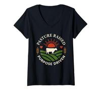 Mujer Camiseta Dairy Farmer Pride Udder Humor Country Milk Life Camiseta Cuello V