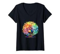 Mujer Camiseta de Buda - Camisa de Buda - Buda Camiseta Cuello V