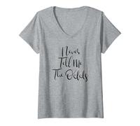 Mujer Camiseta de ciencia ficción Never Tell Me The Odds Geek Woman Camiseta Cuello V