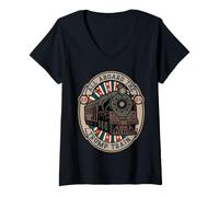 Mujer Camiseta de Donald Trump 2024 All Aboard The Trump Train Camiseta Cuello V