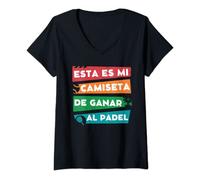 Mujer Camiseta De Ganar Al Pádel Hombre Graciosa Tengo Padel Camiseta Cuello V