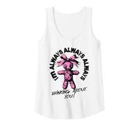 Mujer Camiseta de Halloween de muñeca vudú Rosa I'm Always Thinking of You! Camiseta sin Mangas