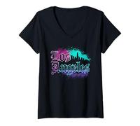 Mujer Camiseta De Los Ángeles Mujeres Mujeres California Retro Camiseta Cuello V