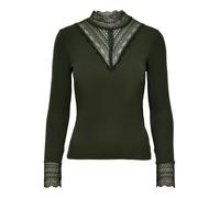 Mujer Camiseta de Manga Larga ONLTILDE XS S M L XL Negro 95% Viscosa Cuello Alto