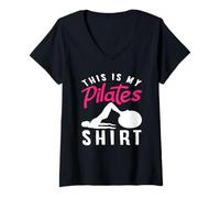 Mujer Camiseta de Pilates This Is My Pilates Camiseta Cuello V
