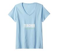 Mujer Camiseta de Profesor convirtiendo a pequeños Humanos en Grandes soñadores Camiseta Cuello V