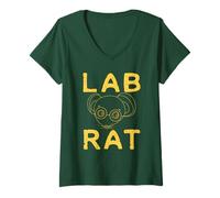 Mujer Camiseta de Rata de Laboratorio, Regalos técnicos de Laboratorio Camiseta Cuello V