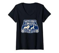 Mujer Camiseta de Regalo de Viaje South Africa is Calling and I Must Go Camiseta Cuello V