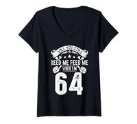 Mujer Camiseta de Regalo Divertido con Texto en inglés Will You Still Need Me Feed Me When I'm 64 Camiseta Cuello V