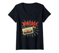 Mujer Camiseta de Regalo para niños Born in 1986, 32 cumpleaños, Vintage 86, de los 80 Camiseta Cuello V