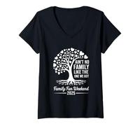 Mujer Camiseta de reunión Familiar Ain't No Family Like The One I Got 2025 Camiseta Cuello V