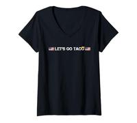 Mujer Camiseta divertida de taco Trumps Always Chicken Out Taco Camiseta Cuello V