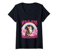 Mujer Camiseta Divertida Oficina De Trabajo Protesta Política Camiseta Cuello V