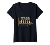 Mujer Camiseta Divertida Oficina De Trabajo Protesta Política Camiseta Cuello V