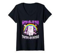 Mujer Camiseta Divertida Oficina De Trabajo Protesta Política Camiseta Cuello V