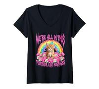 Mujer Camiseta Divertida Oficina De Trabajo Protesta Política Camiseta Cuello V