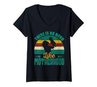 Mujer Camiseta divertida para el Día de la Madre con texto en inglés "There Is No Hood Camiseta Cuello V